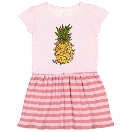 

Inktastic Christmas Lights Wrapped Around a Pineapple Gift Toddler Girl Dress