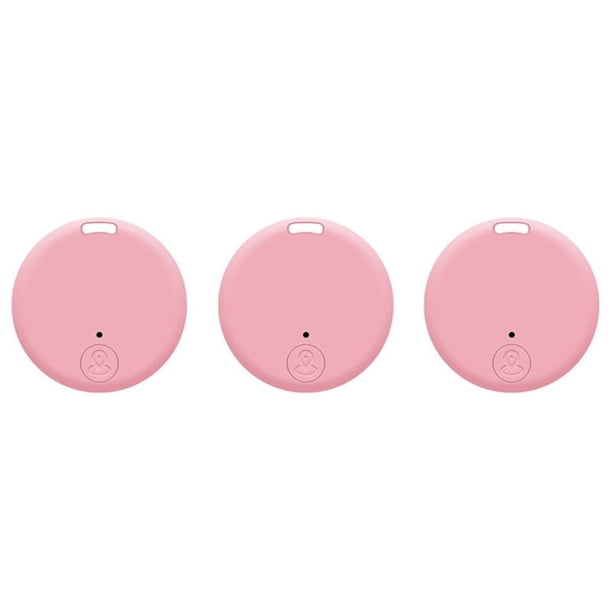 Paquete de 3 rastreadores GPS para vehículos, localizador de llaves, minirastreador GPS, rastreador GPS para mascotas, color rosa