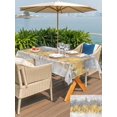 thumbnail image 5 of Outdoor Tablecloths with Umbrella Hole & Zipper, Yellow Grey Abstract Tablecloth Rectangle 60x84 Inch, Gradient Geometric Graffiti Modern Art Waterproof Table Cloth, Patio/Pool/Picnic Table Covers, 5 of 8