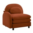 thumbnail image 6 of Vitoria Curved Sofa LSF - Orange Teddy Fabric 80” Sofa with Pillows, 6 of 6