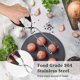 thumbnail image 3 of Cooking Scissors Tongs, 11" Stainless Steel Kitchen Tongs with Comfort Handles for Holding Food, 3 of 5