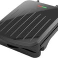thumbnail image 5 of Compact 2-Serving Electric Indoor Grill and Panini Press for 1–2 People, Classic Plates, Black, 5 of 6