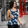 thumbnail image 6 of Bixox Women's Daisies Flowers Printed Sleeveless Fitness Workout Running Quick-Dry Tank Top, 6 of 7