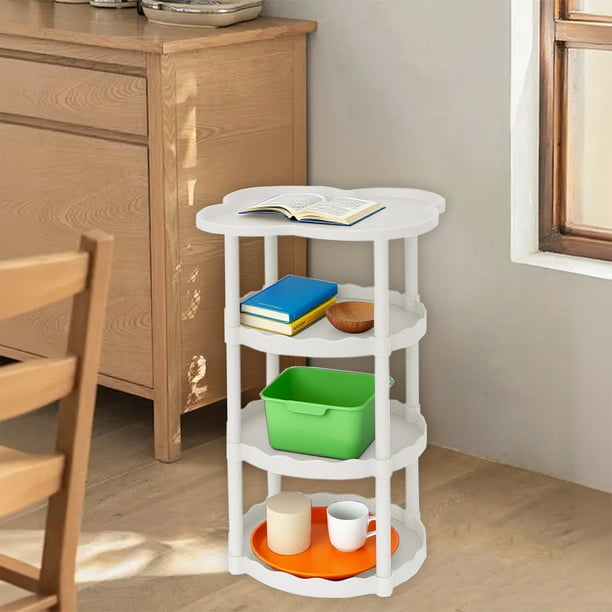 Librera Pequea De Cuatro Niveles, Ensamblada, De Madera, 61 X 41 X 102 Cm, Estantes Ajustables, Decoracin Moderna Para El Hogar, Ideal Para Sala De Estar U Oficina, Paquete De 1, Acabado, Ukhbmc