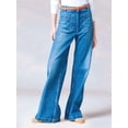 thumbnail image 4 of Womens Jeans High Waisted Straight Leg Baggy Boyfriend Jeans for Women Cargo Pants Medium Blue S, 4 of 7