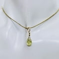 thumbnail image 5 of Sapphire Briolette 14K Gold Filled Pendant | 3/4" Long | Pale Green | 1 Pendant|, 5 of 12