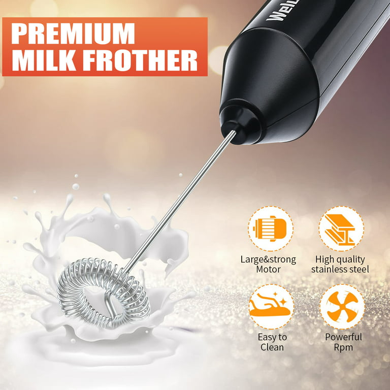 Milk Frother - Coffee Drink Mixer - Handheld Electric Foamer Wand - Latte Blender for Coffee - Foam Maker Wisk by Eparé