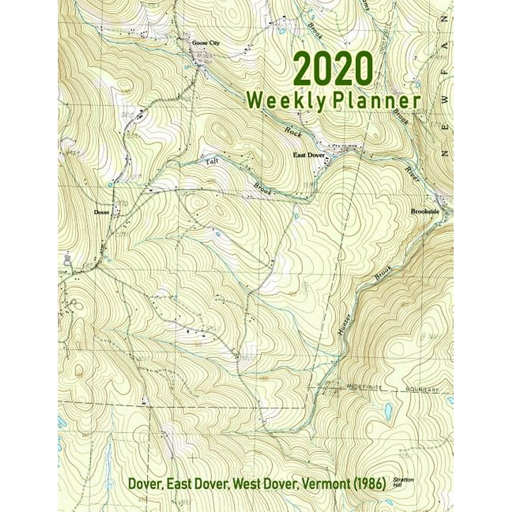 2020 Weekly Planner Dover, East Dover, West Dover, Vermont (1986