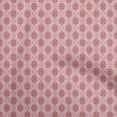 thumbnail image 1 of oneOone Cotton Poplin Pink Salmon Fabric Running Stitch Craft Projects Decor Fabric Printed By The Yard 56 Inch Wide, 1 of 4