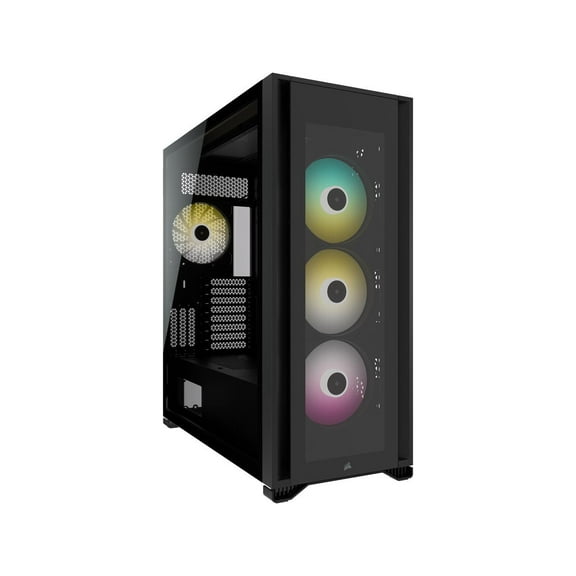 Corsair iCUE 7000X RGB Full-Tower Case - Full-tower - Black - Tempered Glass, Steel, Plastic - 10 x Bay - 0 - ATX, Mini ITX, Micro ATX, EATX Motherboard Supported - 12 x Fan(s) Supported - 4 x Inte...