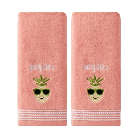 SKL Home Party Pineapple 2 Piece Hand Towel Set