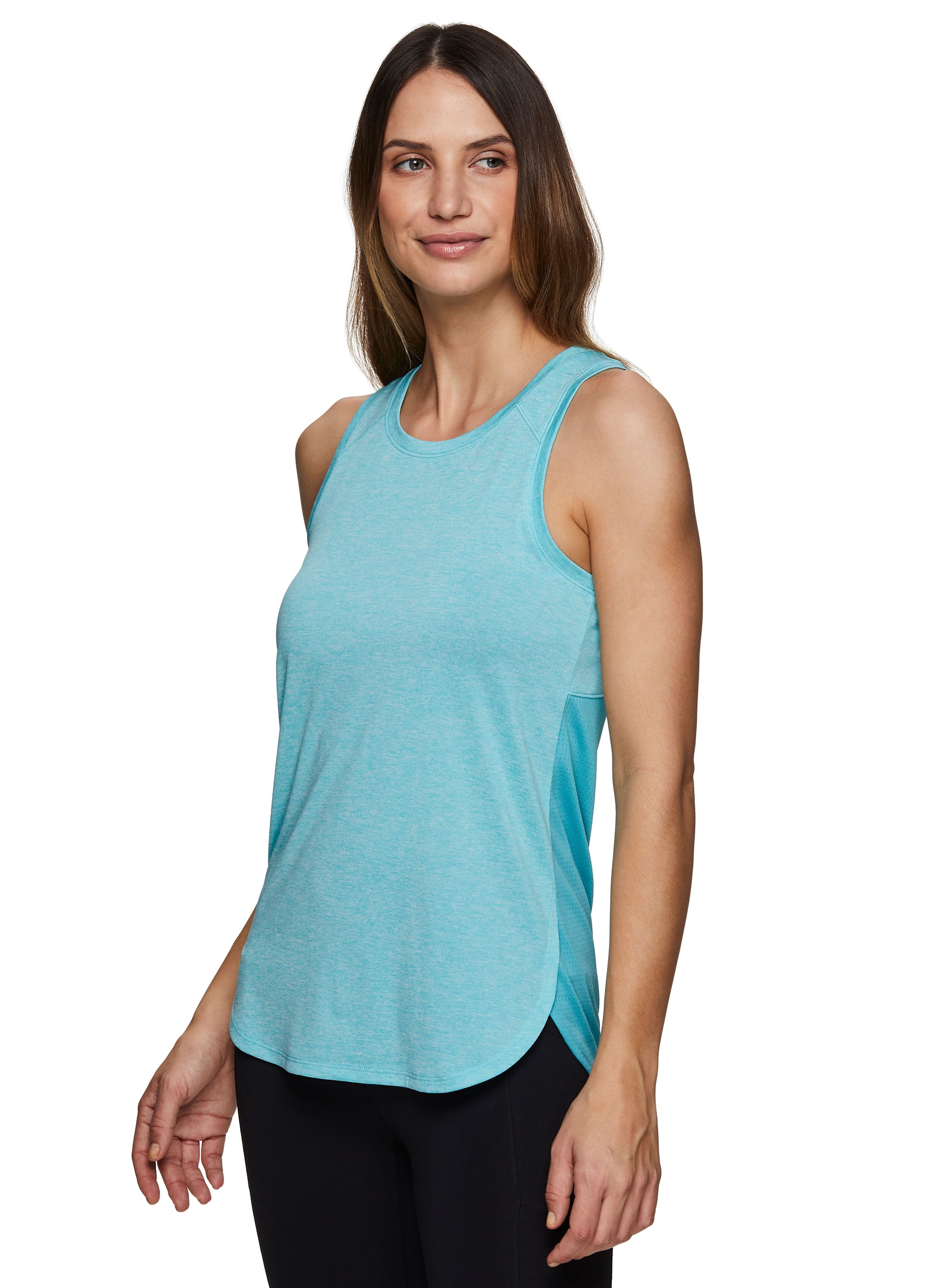 RBX Active Women's Athletic Space Dye Mesh Back Tank Top Tunic