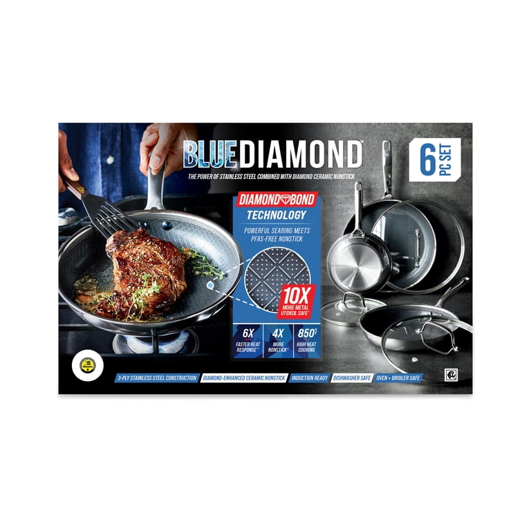 Blue Diamond Diamond Bond 6-Piece Hybrid Nonstick Fry Set photo 5