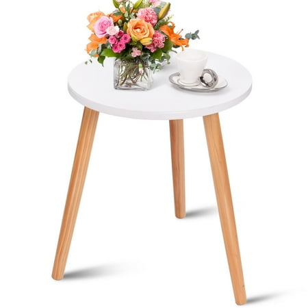 Rattan Round Side Table - Costway Modern Round Coffee Tea Side Sofa Table Living Room Furniture Home Decor