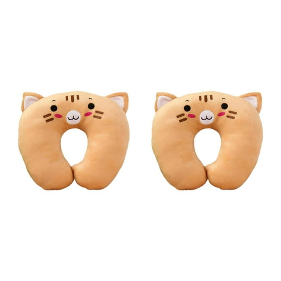ZheElen U-Shaped Pillows Sleep Relieve Neck Pain And Drift Into Dreamy Sleep Cute Soft U-Shaped Pillows tiger 26*30cm 2Set