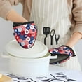thumbnail image 2 of American Stars2 Oven Mitts Heat Resistant - Soft Lining Silicone Mini Oven Mitts with HangingLoop, Kitchen Oven Gloves Heat Resistant 500℉ for Cooking Baking Microwave, 2 of 7