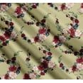 thumbnail image 3 of Soimoi Beige Cotton Cambric Fabric Ranunculus & Penoy Floral Print Print Fabric by the Yard 42 Inch Wide, 3 of 7