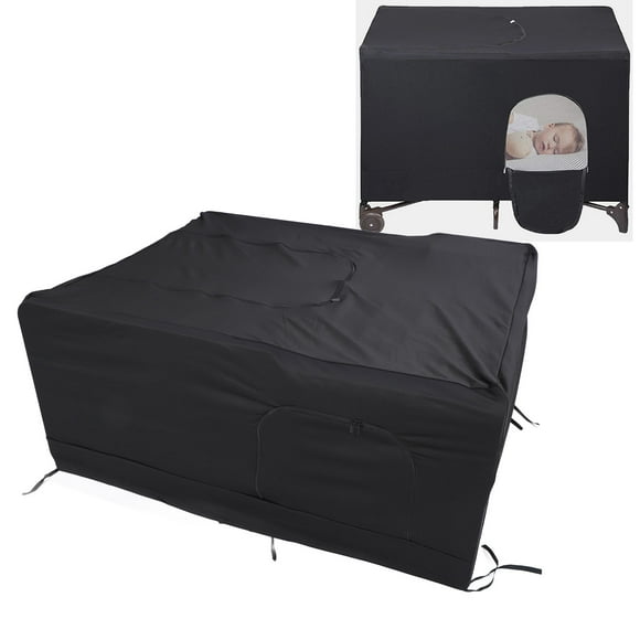 JFBUJC Portable Crib Tent Cover Stretchy Blackout Tent, Bed Darkening Cover Tent for Indoor or Outdoor to Sleeping or Play