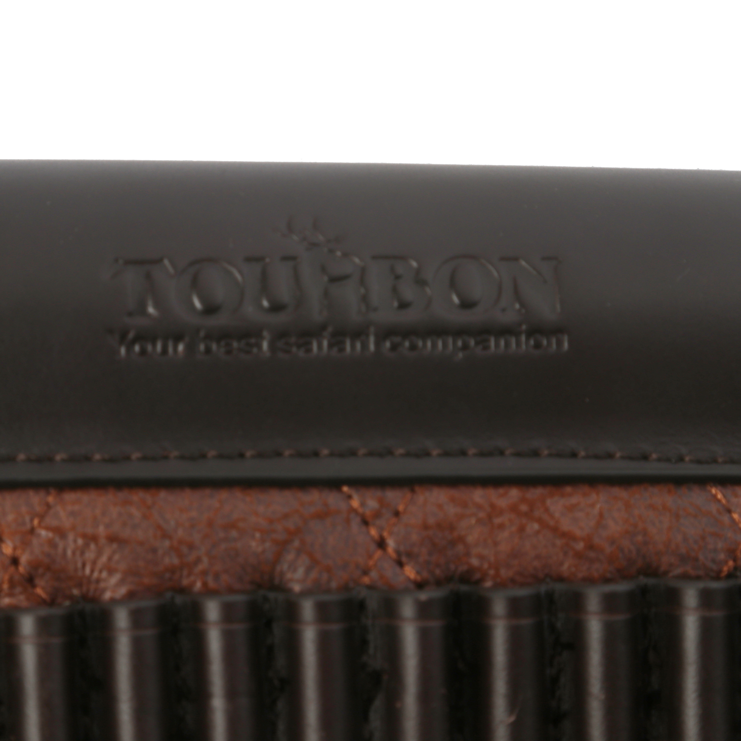 TOURBON PU Leather Recoil Pad Buttstock Cover with .22LR Shell Loops- Right Handed Brown
