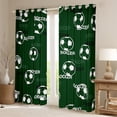 thumbnail image 2 of Feelyou Green Soccer Print Blackout Curtains Set of 2 (52x84 Each) for Kid, Cartoon Football Lover Window Curtains, Eat Sleep Sport Curtains and Drapes, Window Curtains Bedroom Decor, 2 of 6