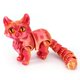 thumbnail image 1 of Juguete de Gato Articulado Impreso en 3D QINGMIAO 15x9 cm Rojo Dorado, 1 of 6