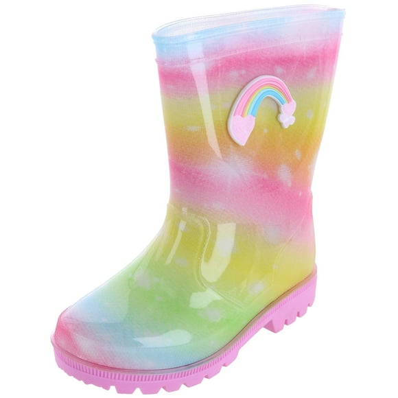 Laura Ashley Kid's Rainbow Print Rain Boots