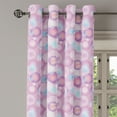 thumbnail image 3 of Ambesonne Pale Pink Grommet Curtain, Vibrant Color Bubbles, 50" x 63", Blue Violet Pale Pink, 3 of 6