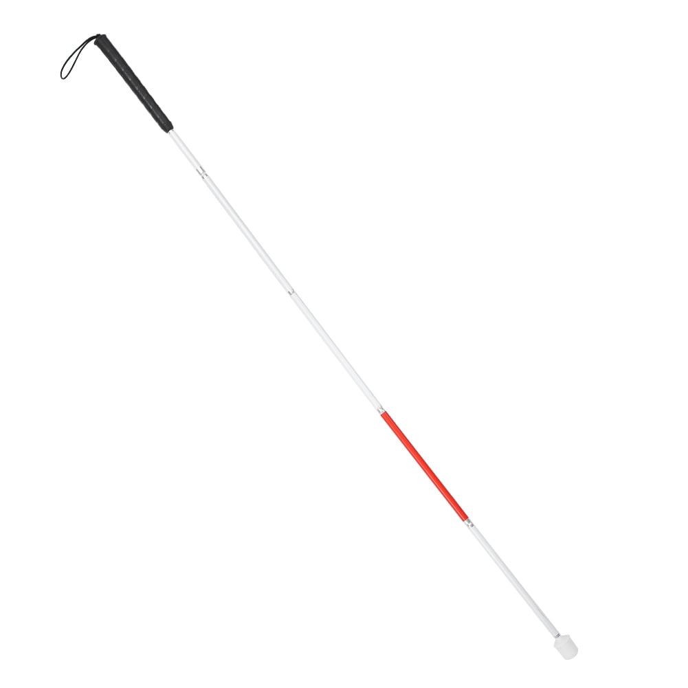 Canne Blanche Pliable Avec Dragonne - Pour Aveugle Ou Malvoyant - Neuf - Aluminium Léger