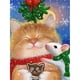 thumbnail image 1 of Kit de pintura de diamantes (DB1940) Gatito con ratón Imagen de pared de diamantes de imitación redonda completa 50x70cm FLhrweasw Nuevo, 1 of 1