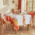 thumbnail image 6 of Thanksgiving Rectangle Tablecloth - Fall Harvest Pumpkins Maple Leaf Farmhouse Style Table Cloths, Washable Polyester Autumn Decorative Table Cover for Dining, Party, Holiday, 60 x 102 Inch, 6 of 6