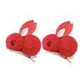 thumbnail image 4 of 2x pasadores de conejito, lindas pinzas para el pelo de conejito de peluche, horquilla de conejo, garra para el pelo de conejito Rojo, 4 of 8