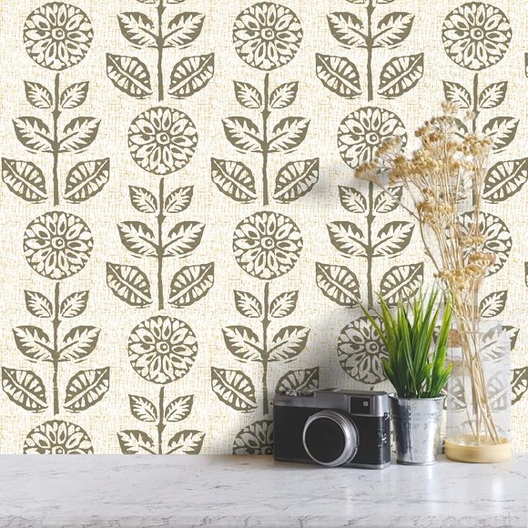 Papel tapiz floral de tulipanes Wudnaye 45 x 300 cm de vinilo autoadhesivo