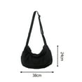 thumbnail image 4 of Bolso Bolsos de hombro de lona lavada retro para mujer Bolso bandolera de bolsillo Hobo de gran capacidad, 4 of 6