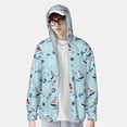 thumbnail image 2 of Kdxio Sailboats Anchors Print Women Men Sun Protection UPF 50+ Jackets Zip Up Long Sleeve Hoodie Hiking Lightweight with Pockets, 2 of 7