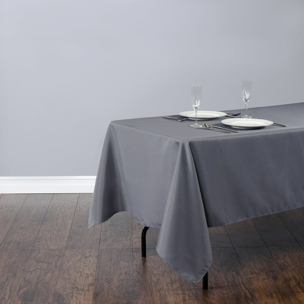 LinenTablecloth 60 x 126 in Rectangular Polyester Tablecloth Charcoal