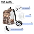 thumbnail image 3 of Disketp C print Canvas Backpack Lightweight Travel Daypack Student Rucksack Laptop Backpack-, 3 of 5