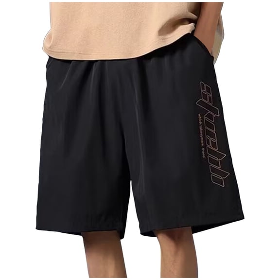 YLSDY Men's Athletic Running Shorts with Zipper Pockets Quick Dry Drawstring 7" Gym Shorts for Basketball Workout Jogging Dark Gray XL