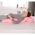 thumbnail image 3 of Pregnancy Pillow for Sleeping, U Shaped Body Pillow, Maternity Pillow for Pregnant Women with Cotton Cover, Pink, 51x23.6 inch, 3 of 5