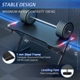 thumbnail image 2 of HLDIRECT 40 inch Gaming Desk with LED Lights, Ergonomic Gaming Table, Computer Desk, Black, 2 of 6