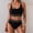 Black, variant on BOBOGOJP Women's High Waisted Bikini Sets Sporty Two Piece Swimsuits Color Block Cheeky High Cut Bathing Suits Black for Size S