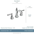thumbnail image 3 of Moen Wynford Oil Rubbed Bronze Two-Handle Bathroom Faucet, 3 of 6