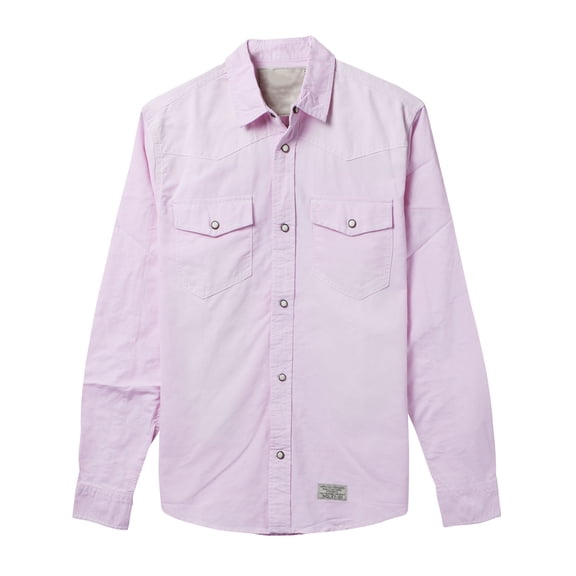 Ma Croix Mens Long Sleeve Denim Shirt Slim Fit with Pocket