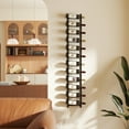 thumbnail image 2 of Gymax 12 Bottles Wall Mounted Wine Rack Metal Wine Display Holder Organizer, 2 of 9