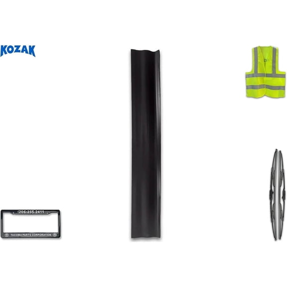 Kozak Upper Cab Fairing Extension Compatible with T680 Next Gen 2022-2024 Black, 1 Pack