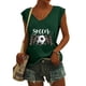 thumbnail image 2 of Camisetas sin mangas con cuello en V de verano para mujer, camisetas de manga corta con estampado de elementos de béisbol Retro OAVQHLG3B Store  lin121212, 2 of 5