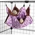 thumbnail image 2 of Hanging Bed For Small Animal, Guinea Pig Cage Accessories Multifunctional, Plush Cloth Hammock With Bright Colors And Fun Bunny Style Prints, 2 of 5
