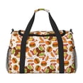 thumbnail image 1 of Fotbe Burger Bolsa de Viaje con Estampado, Bolsa de Fin de Semana para Mujer con Compartimento para Zapatos, Bolsa de Gimnasio con Bolsillo Húmedo, 1 of 7
