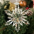 thumbnail image 3 of Sylvtty Christmas Ornaments Clear Faceted Snowflake Pendant for Christmas Tree Decoration Women Earring Jewelry, 3 of 7