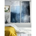 thumbnail image 2 of Blue Grey Sheer Curtains for Living Room Bedroom Modern Oil Painted Art Abstract Geometric Sheer Curtains 72 Inch Long 2 Panels Set Light Filtering Curtain Window Treatments Drapes for Dining Room, 2 of 6