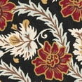 thumbnail image 4 of SAFAVIEH Blossom Ashley Floral Flowers Wool Area Rug, Black/Multi, 4' x 6', 4 of 5